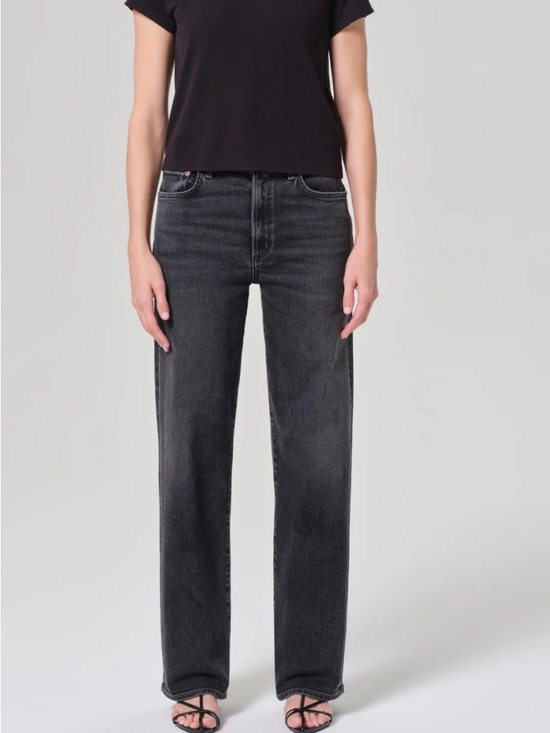 Agolde Denim - Agolde Classic High-Rise Straight Leg Jeans - Black